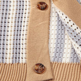 Stripe Eyelet Crochet Shirt