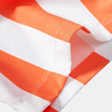 Stripe Print Shirt & Swim Shorts Set