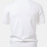 Stripe Knit Zip Up Polo Shirt & Cotton Chino Shorts Set