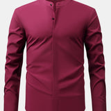 3 Pieces Non-Iron Hidden Placket Stand Collar Dress Shirt