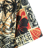 Palm Tree Turtle Ethnic Geometry Print Shirt & Swim Shorts Set