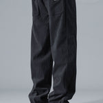 Contrast Corduroy Polo Collar Sweatshirt & Corduroy Pants Set