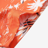 Palm Tree Tropical Flora Print Button Up Shirt