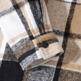 Long Sleeve Button Up Flannel Plaid Overshirt