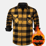 Flannel Fleece Lined Plaid Shirt with Pockets