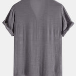 Light Crinkled Fabric Button Up Shirt