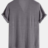 Light Crinkled Fabric Button Up Shirt