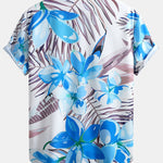 Flower Plants Print Button Up Shirt