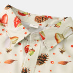 Mushroom Pine Nuts Print Shirt