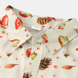 Mushroom Pine Nuts Print Shirt