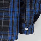 Contrast Hooded Plaid Shirt