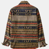 Long Sleeved Tribal Print Corduroy Shirt