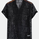 Floral Lace Cuban Shirt