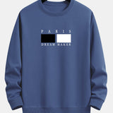 Paris Dream Maker Print Crew Neck Sweatshirt & Jogging Pants Set