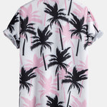 Palm Tree Print Shirt & Swim Shorts Set