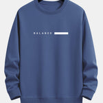 Balance Stripe Print Crew Neck Sweatshirt & Jogging Pants Set