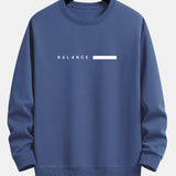Balance Stripe Print Crew Neck Sweatshirt & Jogging Pants Set
