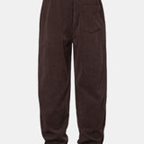 Quarter Zip Ethnic Geometric Patchwork Teddy Sweatshirt & Corduroy Jogger Set