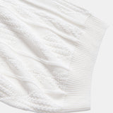 Geometric Jacquard Knitted Polo Shirt & Slim Fit Tapered Trousers Set