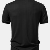 Twist Jacquard V Neck Polo & Slim Fit Tapered Trousers Set