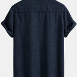 Short Sleeve Stand Collar Shirt