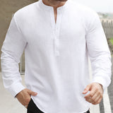 BOAT NECK COTTON SHIRT FOR MEN