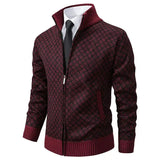 WAFFLE ZIP CARDIGAN FOR MEN