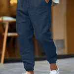 LINEN DRAWSTRING TROUSERS FOR MEN