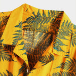Tropical Plants Print Shirts & Swim Shorts Set