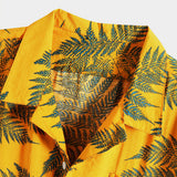 Tropical Plants Print Shirts & Swim Shorts Set