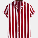 Wide Stripes Stand Shirts