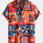 Ethnic Patchwork Print Shirt