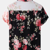 Two Tone Floral Print Shirt