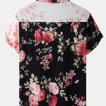 Two Tone Floral Print Shirt & Swim Shorts Set