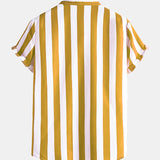 Wide Stripes Stand Shirts