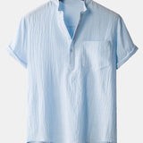 Henry Collar Shirt with Pocket