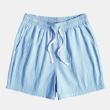 Textured Cotton Revere Shirt & 5" Shorts Set