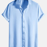 Solid Color Lapel Basic Shirts