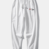 Paris Stripe Print Relax Fit Crew Neck Sweatshirt & Jogging Pants Set