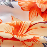 Tropical Flowers Print Shirt & Drawstring Swim Shorts Set