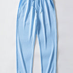 Two Tone Muscle Fit Ribbed Stand Collar Shirt & Ribbed Pants Set