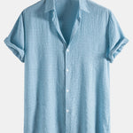 Textured Fabric Short Sleeve Shirt