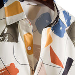 Hand Drawn Color Blocks Print Shirt