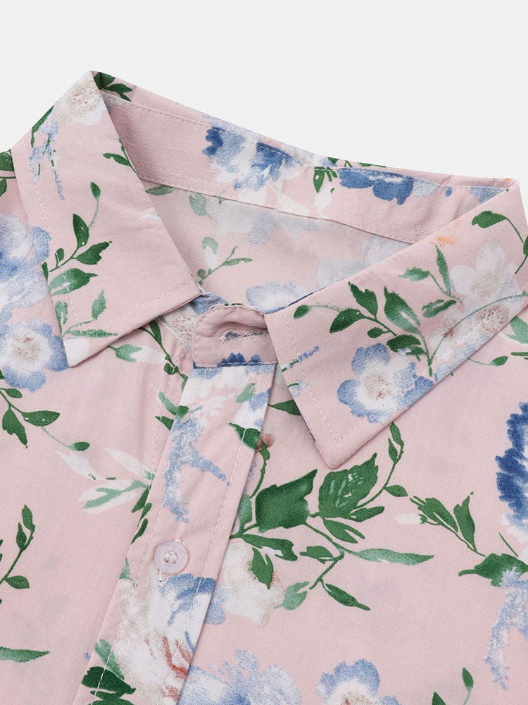 Floral Print Button Up Shirt