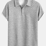 Geometric Diamond Jacquard Polo & Shorts Set