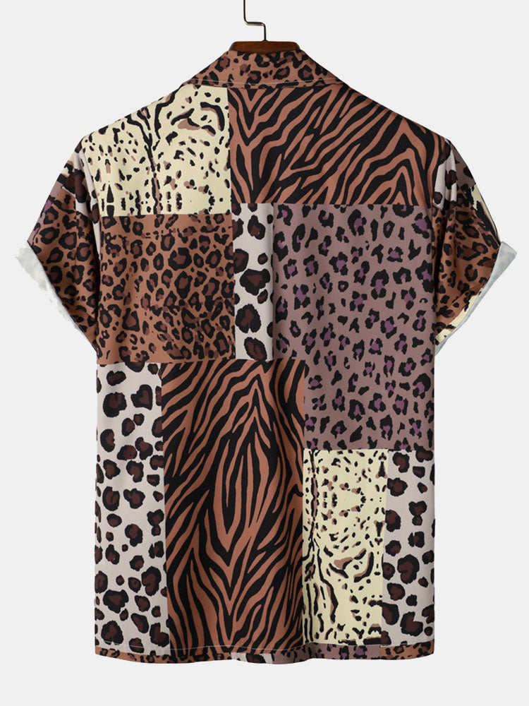 Patchwork Animal Print Shirt
