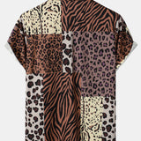 Patchwork Animal Print Shirt