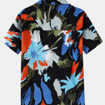 Hand Drawn Floral Print Revere Shirt