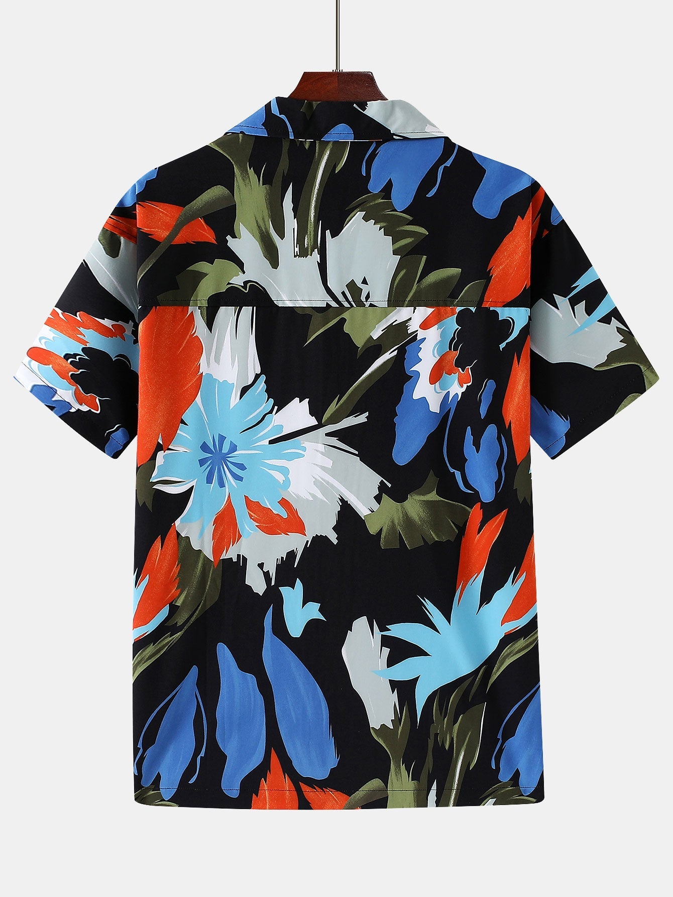 Hand Drawn Floral Print Revere Shirt