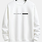 Balance Stripe Print Crew Neck Sweatshirt & Jogging Pants Set